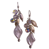 Womens Aurora Borealis Crystal Dangle Earrings