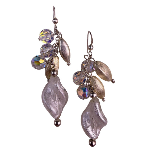 Womens Aurora Borealis Crystal Dangle Earrings