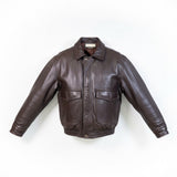 Banana Republic Mens Brown Leather Bomber Jacket Vintage Style Durable Size 42