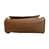 Nine West Women's Brown Leather Foldover Crossbody Purse Sz M