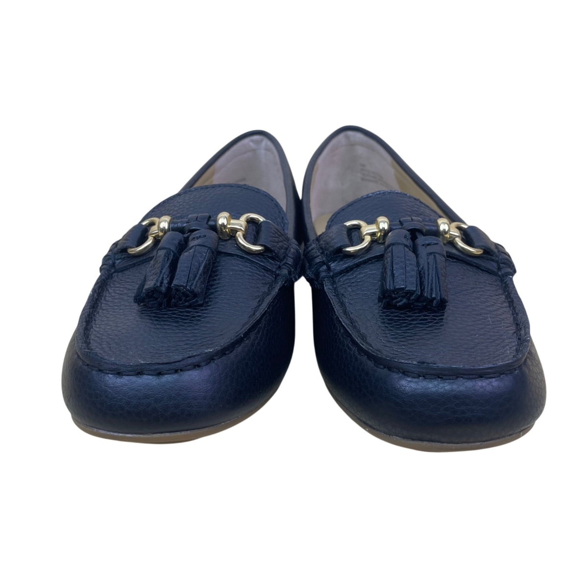 Talbots Women’s Black Leather Tassel Loafers Slip-On Comfort Shoes Size 8M