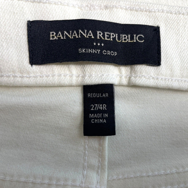 Banana Republic Women's White Skinnt Jeans Sz 27/4R