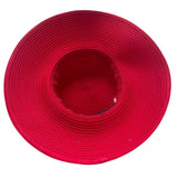Whittall & Shon Womens Red Dress Hat With Decorative Flower