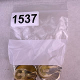 Carré Womens Gold Tone Metal Clip-On Earrings Textured & Ribbed Dome Vintage