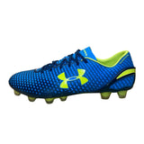 Under Armour Men’s Blue & Neon Yellow ClutchFit Force Soccer Cleats Size 12