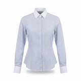 Brooks Brothers Womens Blue & White Non-Iron Fitted Striped Shirt Size 4