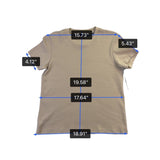 Cuts Womens Beige Cotton & Spandex Crew Neck Short Sleeve T-Shirt Size L
