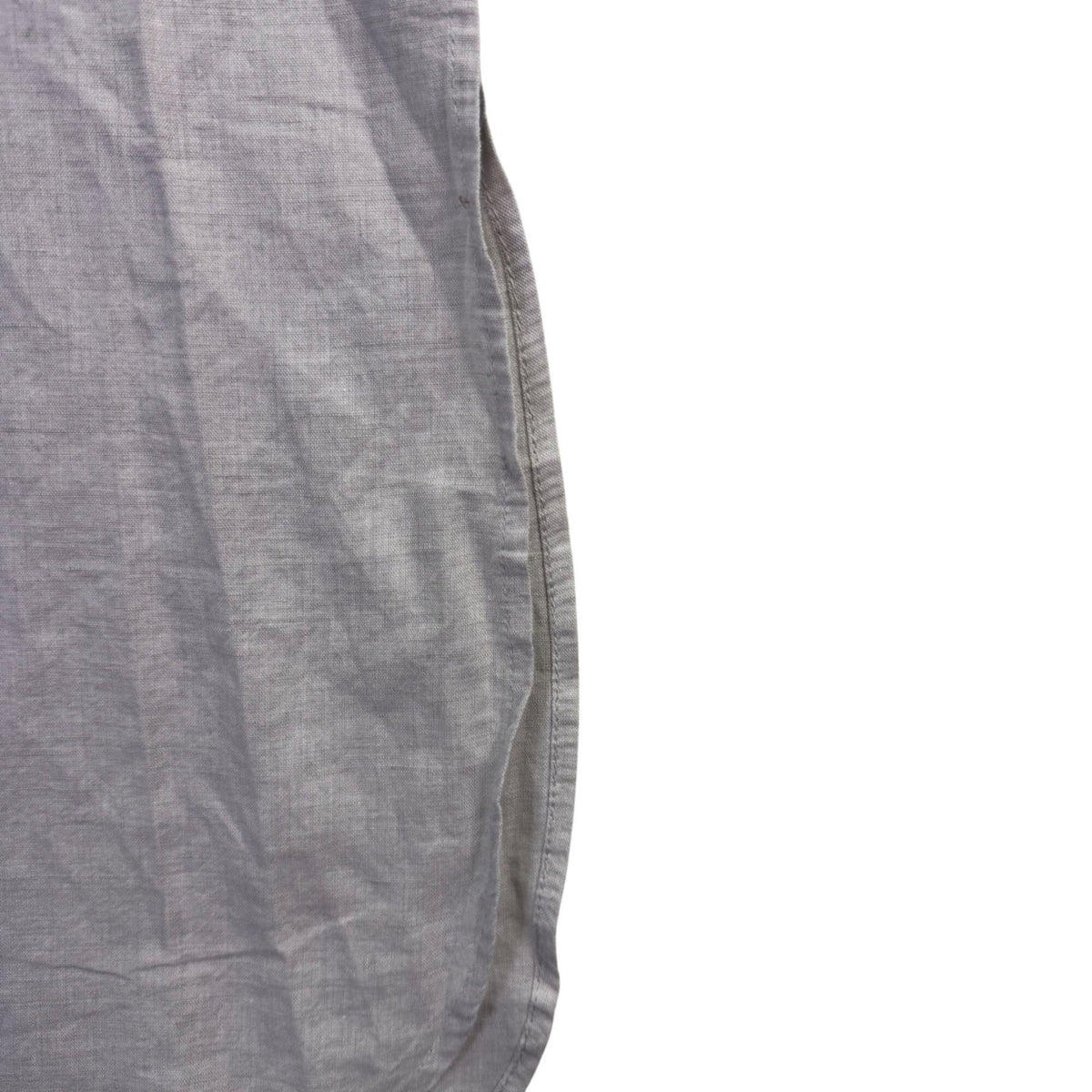 Chicos Womens Light Gray Linen-Blend Button-Down Long Shirt Dress Size 2P