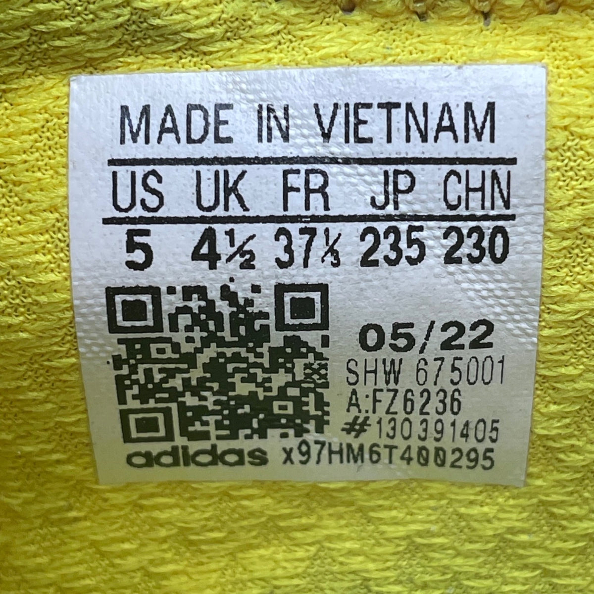 Adidas Yellow Text Print Comfort Primeknit Sport NMD R1 Sneakers Size 5