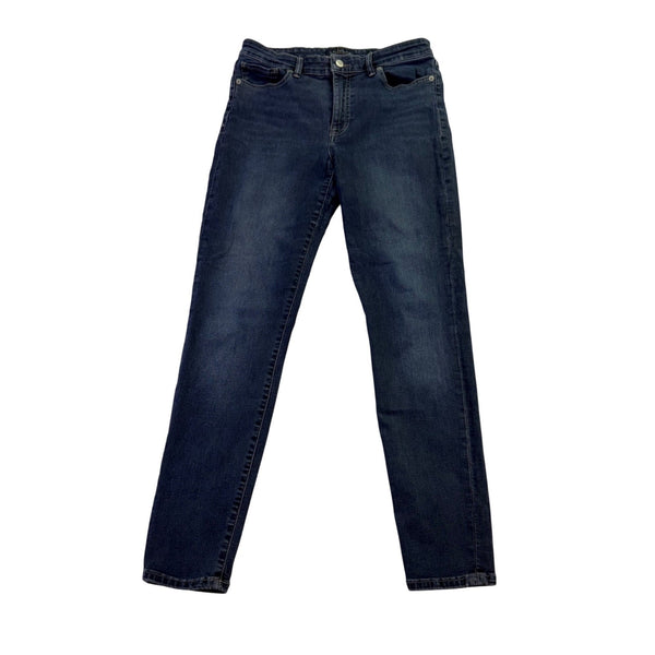 Lucky Brand Womens Dark Blue Denim Jeans Mid Rise Stretch Slim Fit Size 10/30 