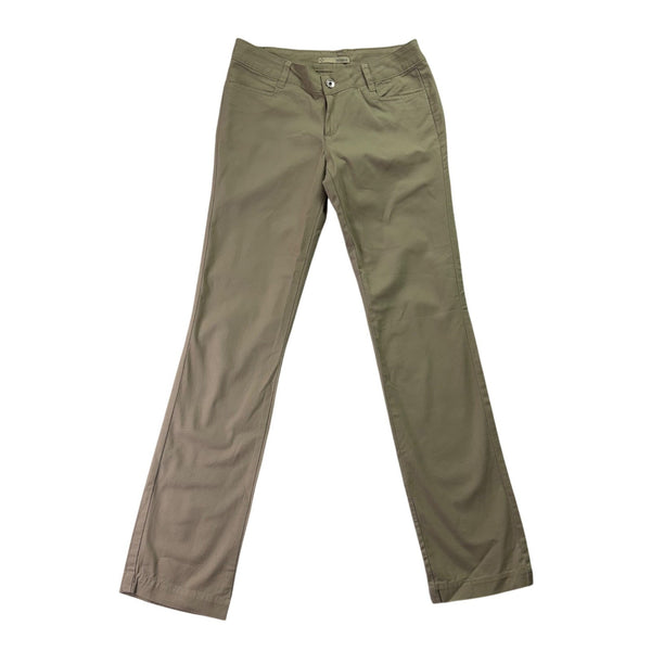 Mineral Women’s Olive Cotton & Elastane Straight-Leg Pants Size 28 - New