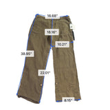Nicole Miller Womens Khaki Straight-Leg Pants Button Accents Size US 10