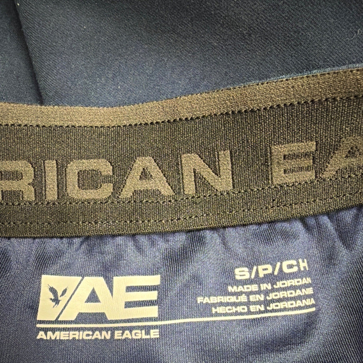 American Eagle Men Navy Elastic Jogger Pants Size S