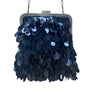 J&X NY Women’s Black Sequined With Chain Strap Elegant Clasp Frame Evening Bag