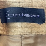 Context Women’s Tan Leather High-Waisted Flared Pants Size 6 - New