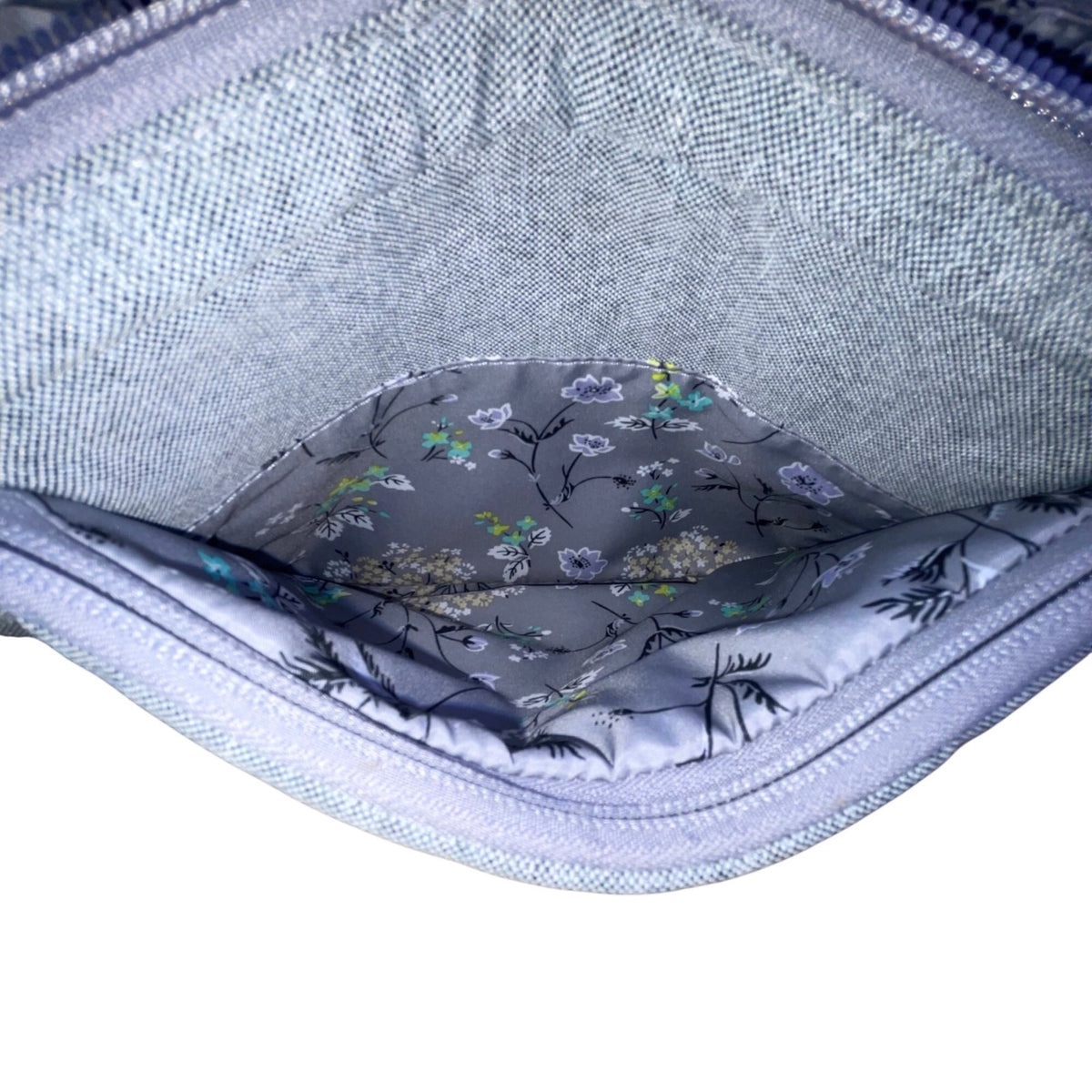 Vera Bradley Women’s Gray Adjustable Strap Multi-Compartment Crossbody Bag