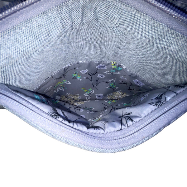 Vera Bradley Women’s Gray Adjustable Strap Multi-Compartment Crossbody Bag