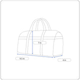 Fossil Women’s White/Black Polka Dot With Brown Handles Duffel Satchel Tote