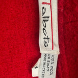 Talbots Womens Red Wool Blazer Textured Design Silver Buttons Size 4