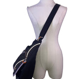 Detours Women’s Black & Gray Quilted Nylon Reflective Crossbody Messenger Bag