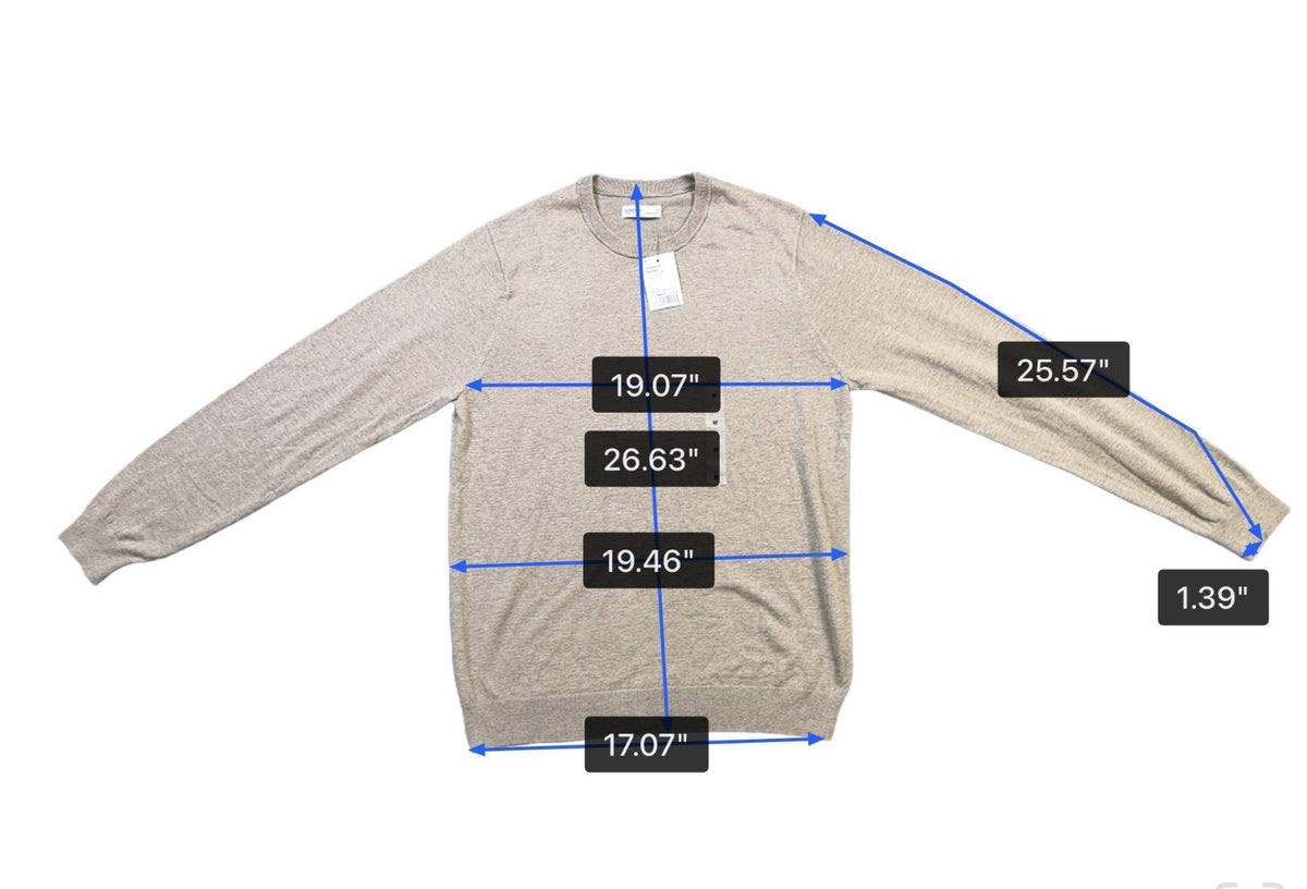 Sonoma Mens Beige Crewneck Sweater Seasonless Sz M