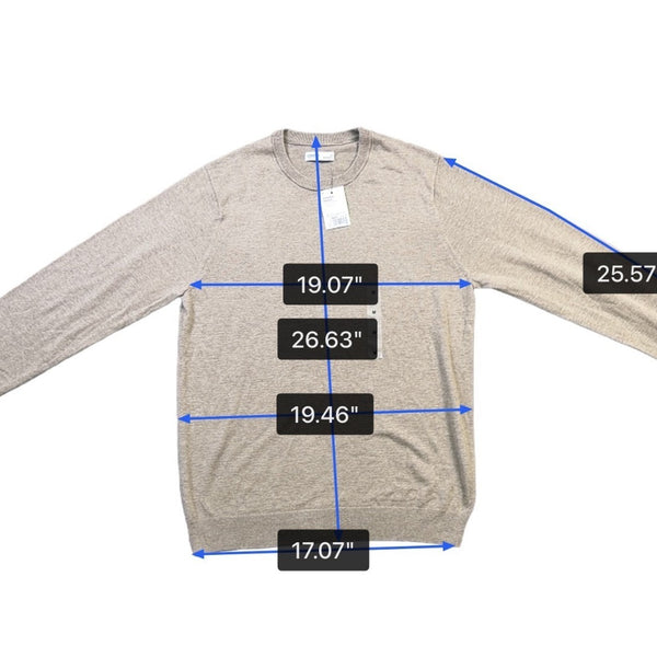 Sonoma Mens Beige Crewneck Sweater Seasonless Sz M