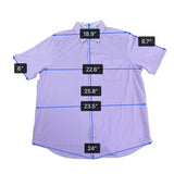 Tommy Bahama Men’s Solid Purple Short Sleeve Button-Up Shirt Sz XL