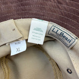 L.L.Bean Mens Brown Leather Safari-Style Hat Durable Outdoor Sun Hat