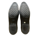Amalfi By Rangoni Women’s Black Leather Loafers Gold Accent Flat Shoes Size 6.5M