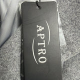 Aptro Womens Gray Wool Blend Double-Breasted Winter Coat Size S