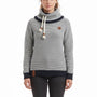 Khujo Womens Navy & White Sweater With Funnel Neck Pullover Stylish Sz M - New
