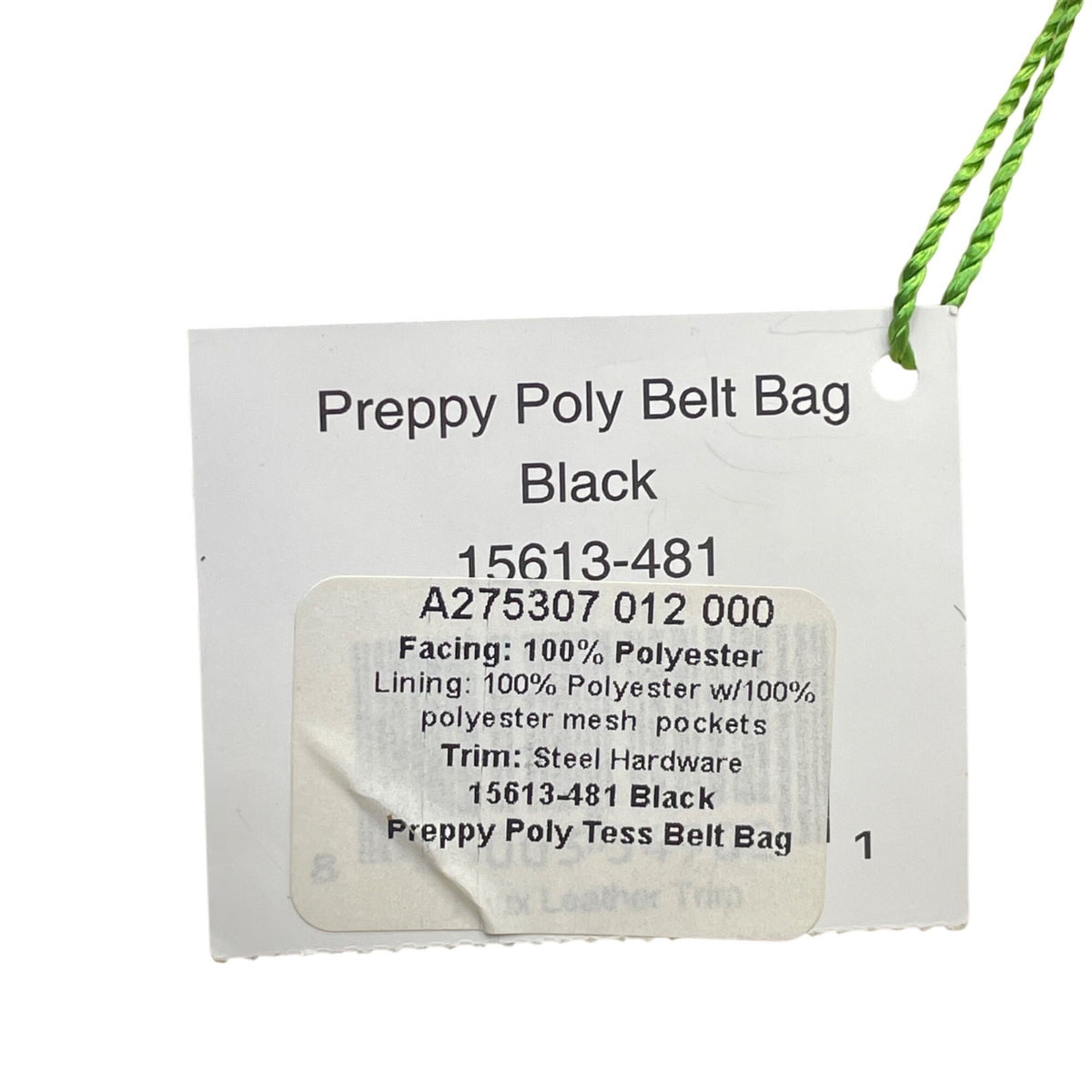 Vera Bradley Women’s Black Polyester Mesh Adjustable Strap Preppy Tess Belt Bag