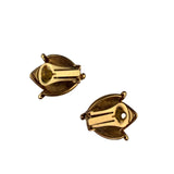 Monet Gold Tone Womens Metal Clip-On Earrings Round Dome Abstract Design