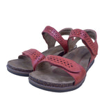Cobb Hill Women’s Red Leather Cork Sole Adjustable Strap Sandals Size 7US