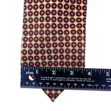 John Comfort Mens Red & Yellow Geometric Patterned Neck Tie Made In England