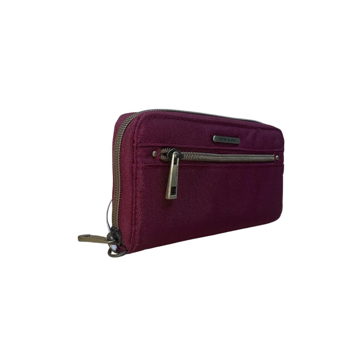 Travelon Women’s Red RFID Blocking Wristlet Wallet With Zippered Pocket