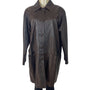 Shimba Womens Brown Exclusive Leather Coat Sz L