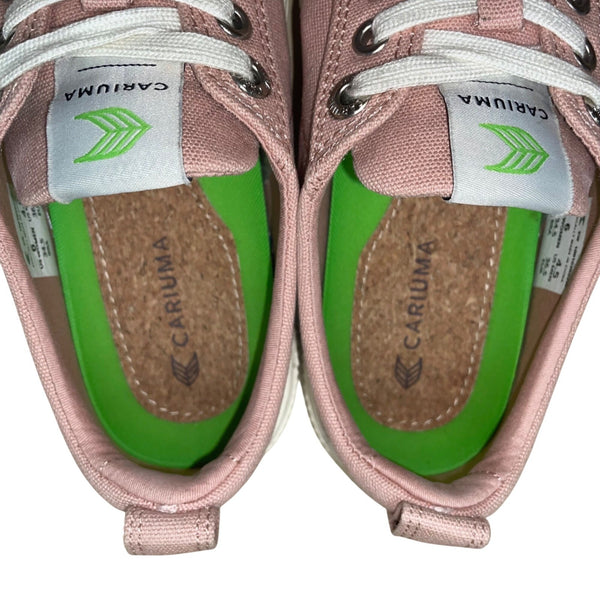 Cariuma Women’s Pink Canvas Low-Top Sneakers Ethically Lace-Up Casual Shoes Sz 6
