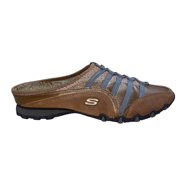 Skechers Women’s Gold & Gray Casual Slip-On Mule Shoes Size 10