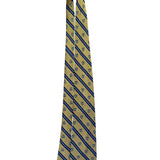 Brooks Brothers Mens Yellow & Blue Silk Striped Shield Pattern Tie