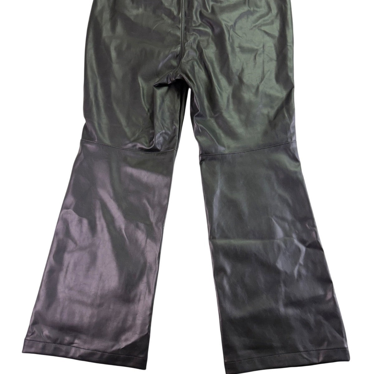 Torrid Womens Black Faux Leather High-Rise Pintuck Bootcut Pants Size 18 Regular