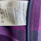 Women’s Magenta Plaid Wool Toggle Coat Hooded Classic Winter Size 8