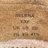 Hotter Women’s Brown Leather Comfort Sole Selena Loafers Size 9.5