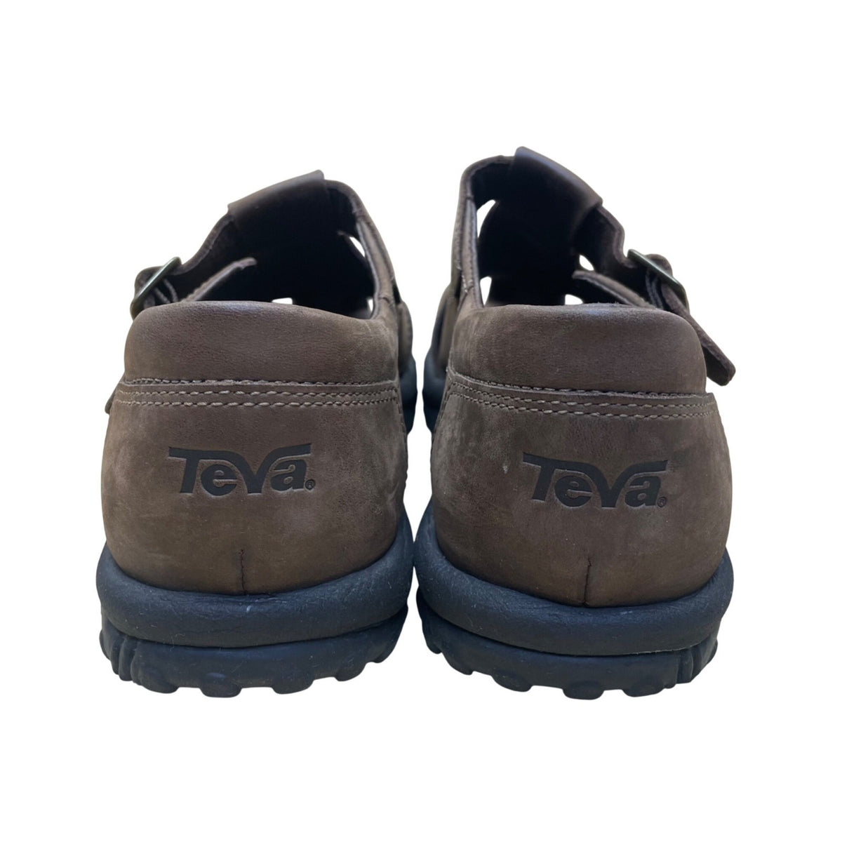 Teva Men’s Brown Leather Adjustable Strap Style 6314 Crete Sandals Size 8.5