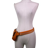 Kate Spade Women’s Orange Leather Adjustable Strap Stylish Pebbled Belt Bag