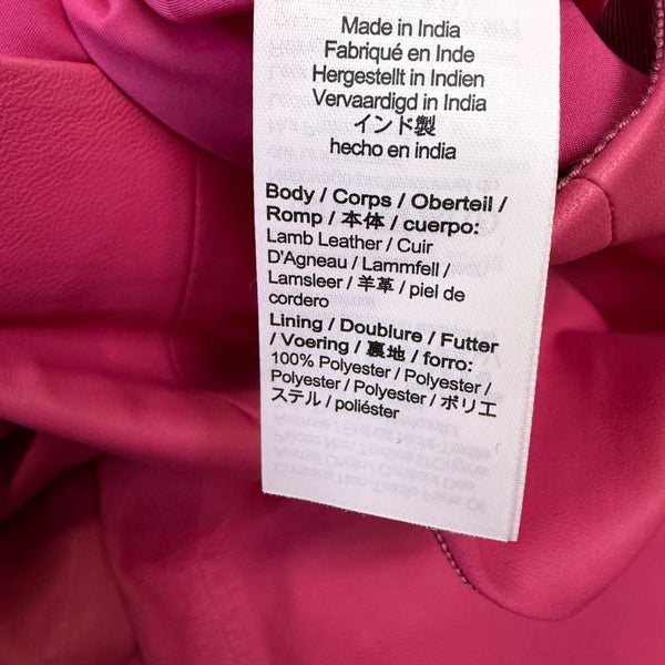 J.Crew Womens Pink Leather Pants Modern Slim Fit Stylish High-Quality Size 6