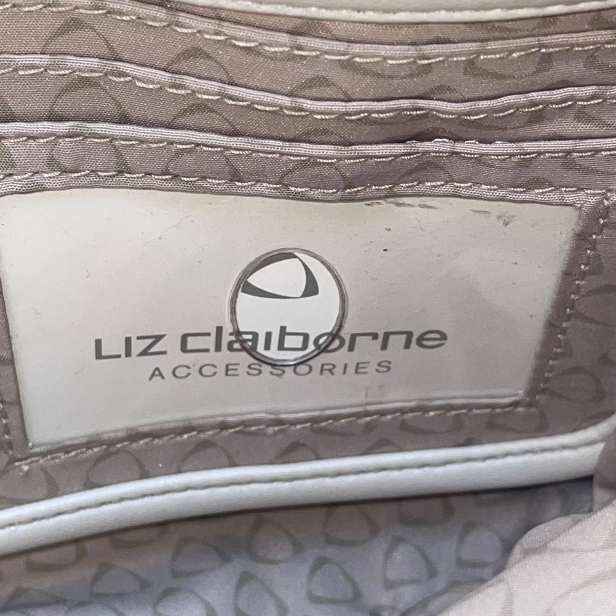 Liz Claiborne Women’s Bone White Faux Leather Adjustable Strap Crossbody Bag