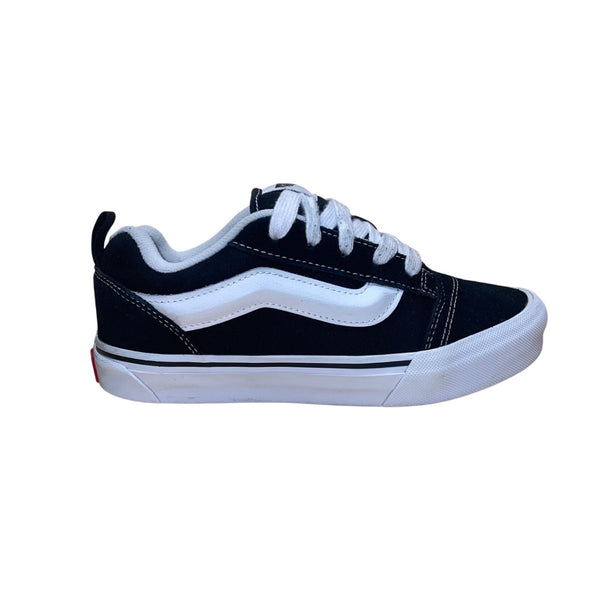 Vans Juniors Black & White Canvas Low Top Skate Sneakers Size 4.5
