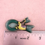 Lucinda Womens Green Handcrafted Ribbon Pin Multicolor Painted Design Brooch