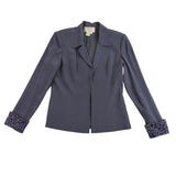 Vie By Victoria Royal Womens Gray Sequin Top & Blazer Formal Dress Set Sz 8